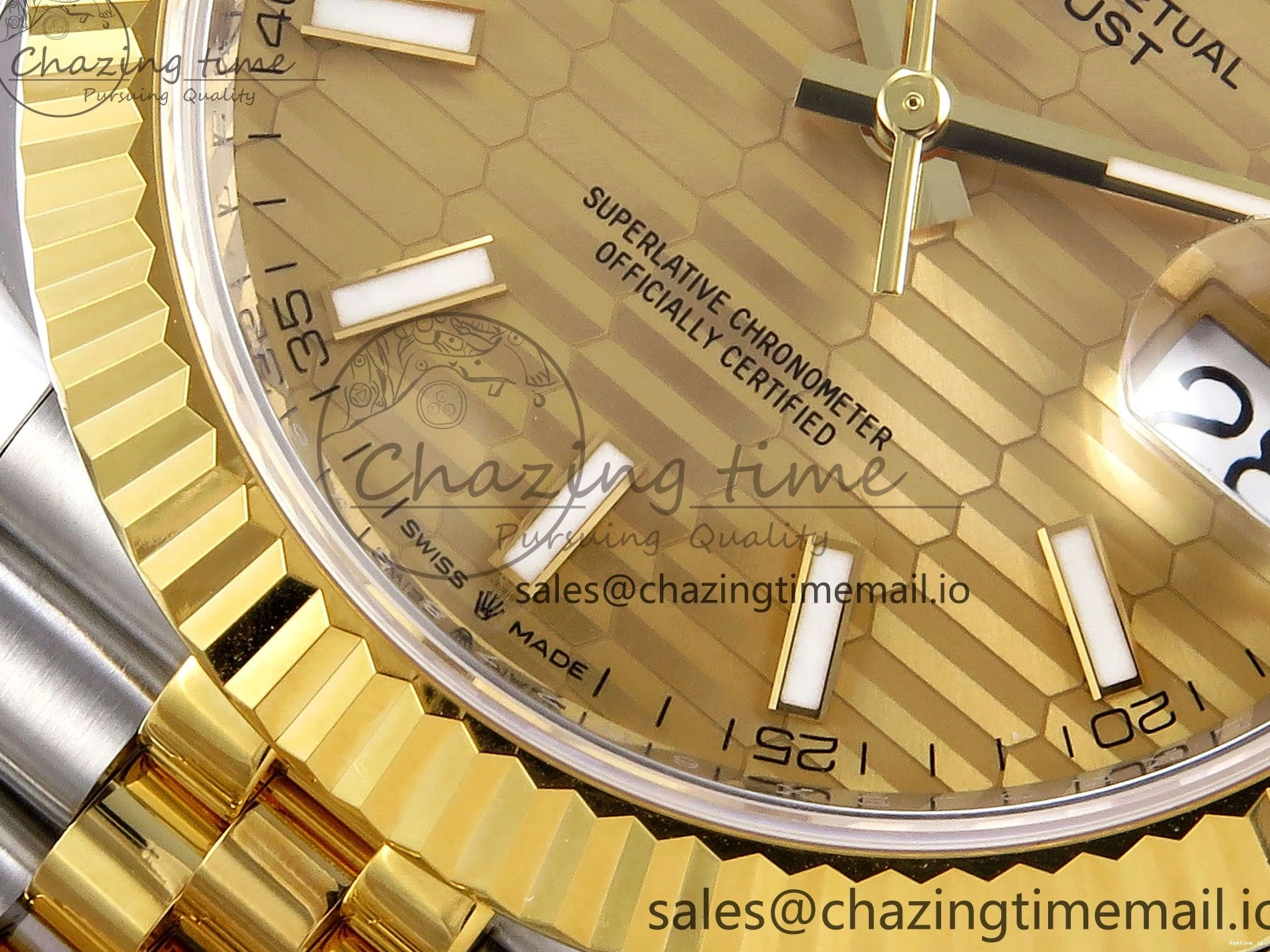 0105 Attractive DateJust 41 SS YG ARF 1:1 Best Edition 904L Steel YG Textured Stick Dial on Jubilee Bracelet SH3235 (Gain Weight) 1226